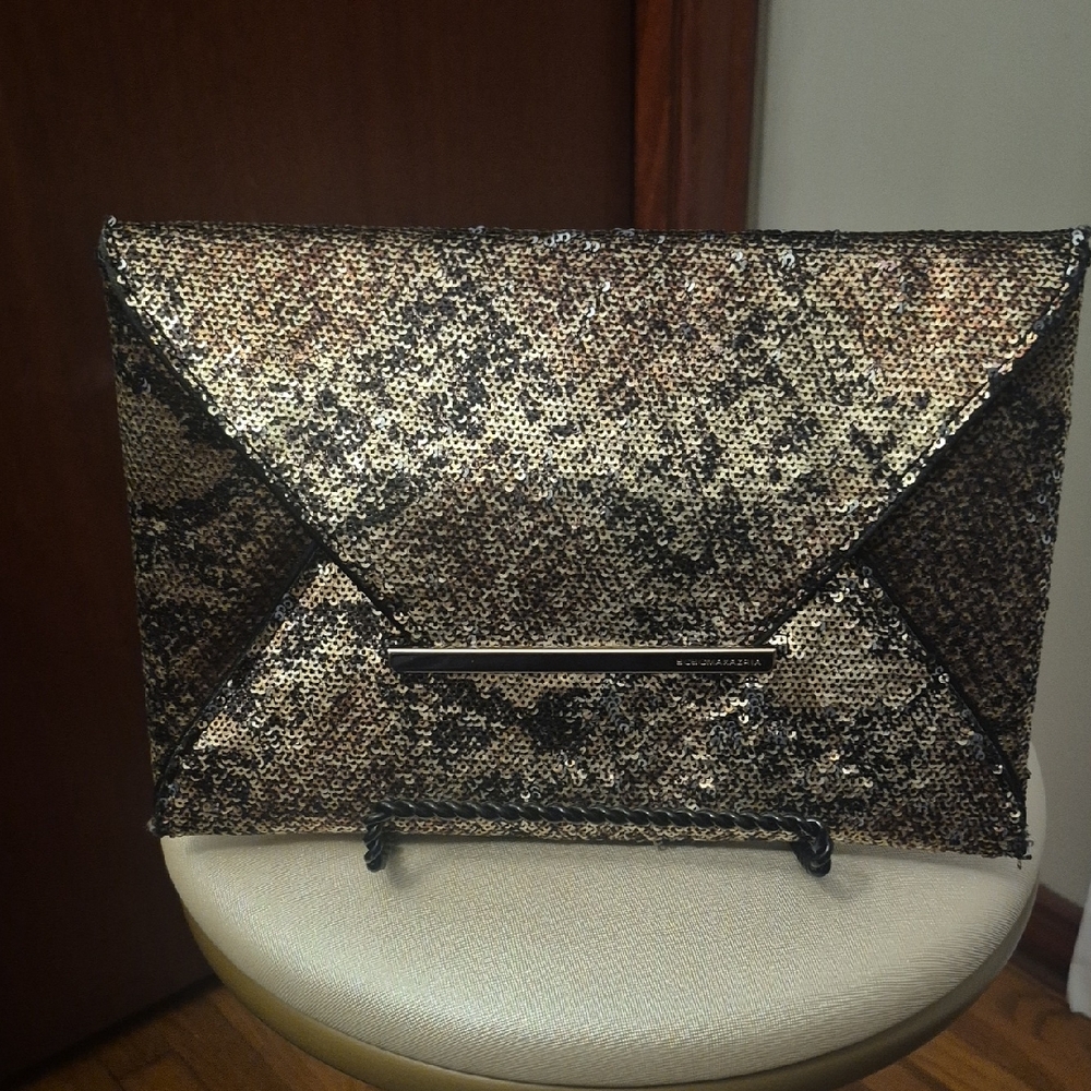 Elegant BCBGMaxAzaria Sequin Envelope Clutch